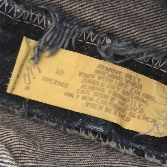 Chic 70s Vintage High Rise Denim Western Jeans - Picture 6 of 7